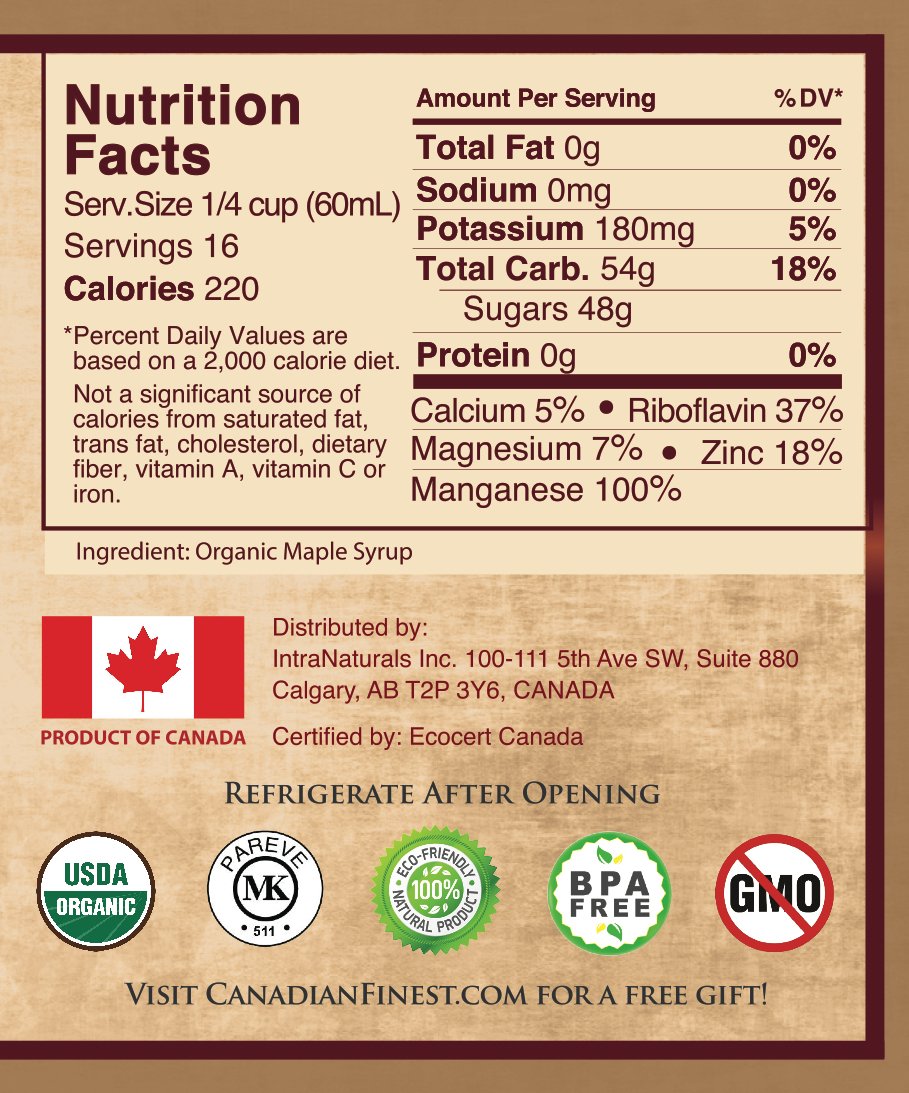 CANADIAN FINEST Maple Syrup 1 Rated Maple Syrup on Amazon 100