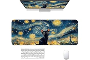 ZAXOXAZ Mouse Pad, 31.5" x 11.8" XL Large Extended Mouse Pad, Big Cute Cat Mousepad Kawaii Desk Mat for Office and Home-Galax