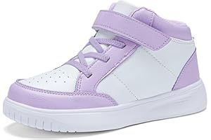 Yadurdu Kids Sneakers Boys Running Shoes Girls High Top Casual Lightweight Classic Adjustable Strap Shoes