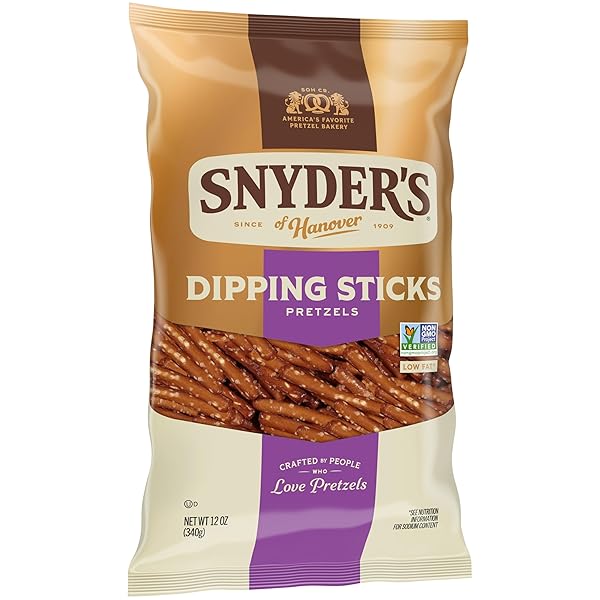 SNYDER’S OF HANOVER, PRETZEL DIPPING STICKS, 12 OZ BAG