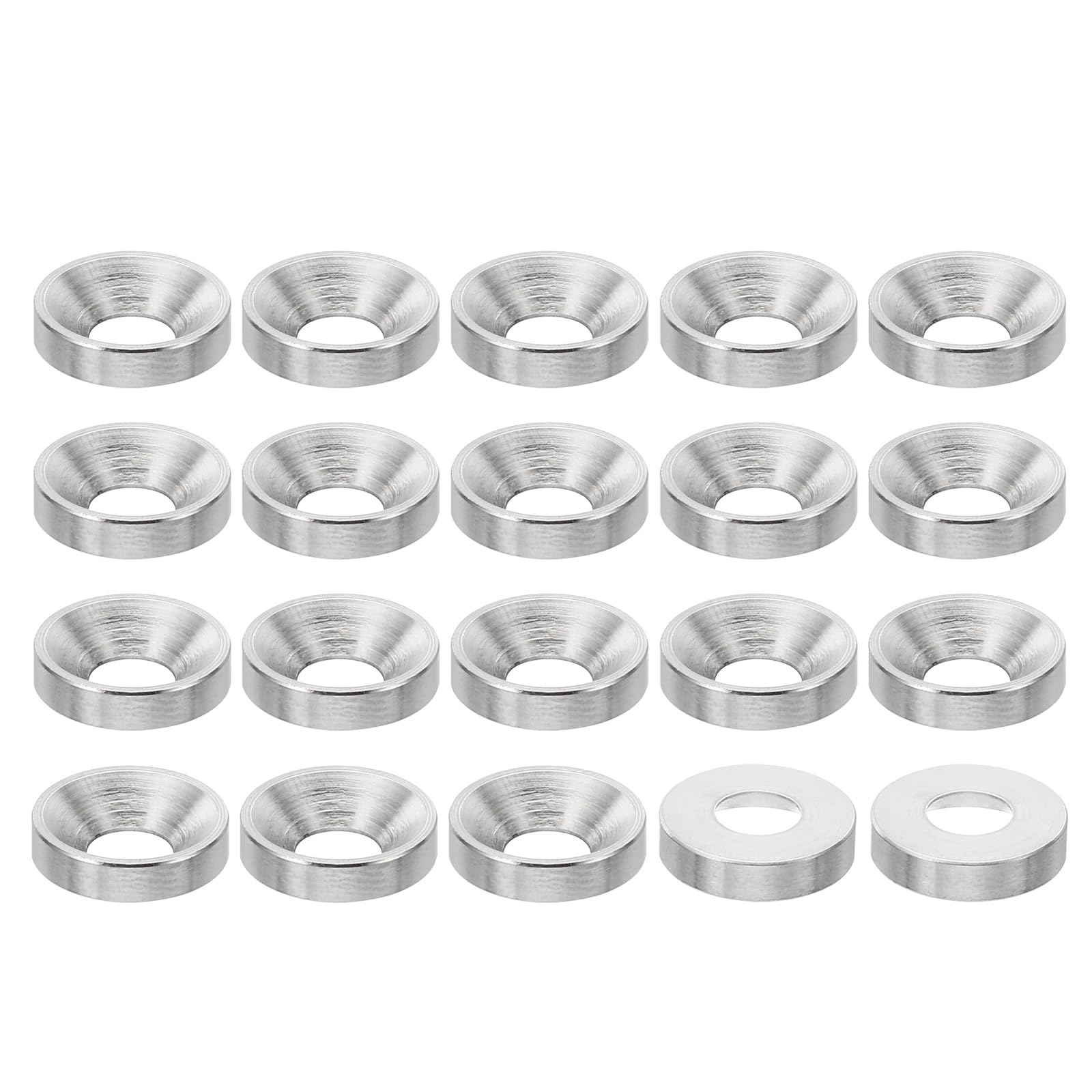 PATIKIL M5 Finish Countersunk Washer, 20pcs 13mm Dia. 3mm Tall Solid 304 Stainless Steel CNC Finish Cup Washer Flat Screw Head Gasket for Construction โ image 1