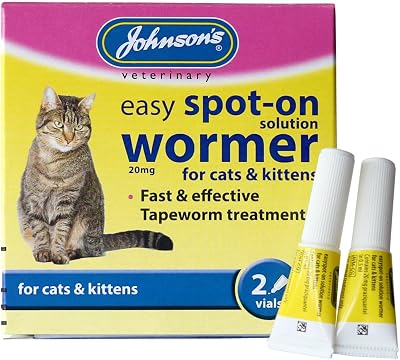 Our Pet Village Johnson’s Easy Spot On Wormer for Cats & Kittens 2 Pack