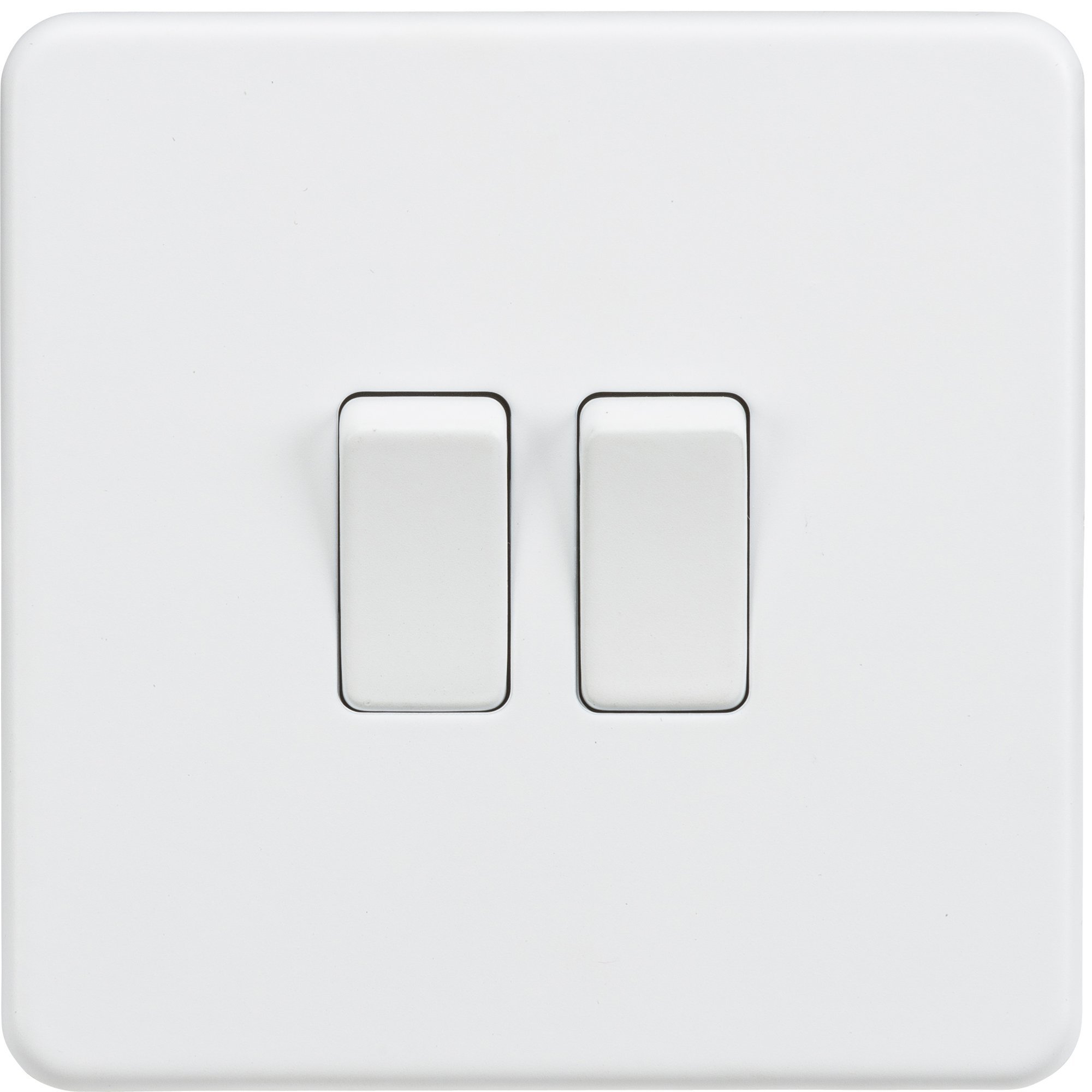 Knightsbridge SF3000MW Screw Less 10A 2G 2 Way Switch, White