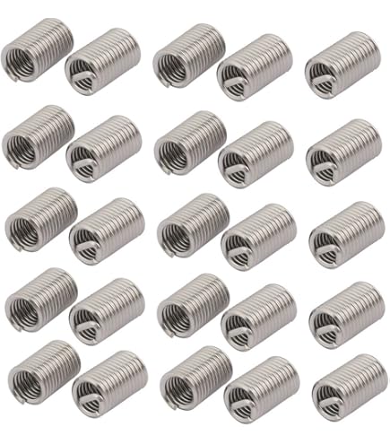 Key Locking Thread Inserts: 3/8-16, Heavy Duty, Steel, Pkg. Of 20