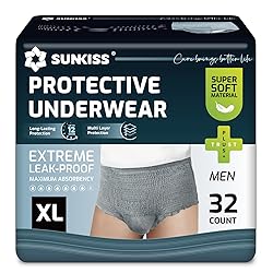 SUNKISS Incontinence Underwear for Men, Daytime