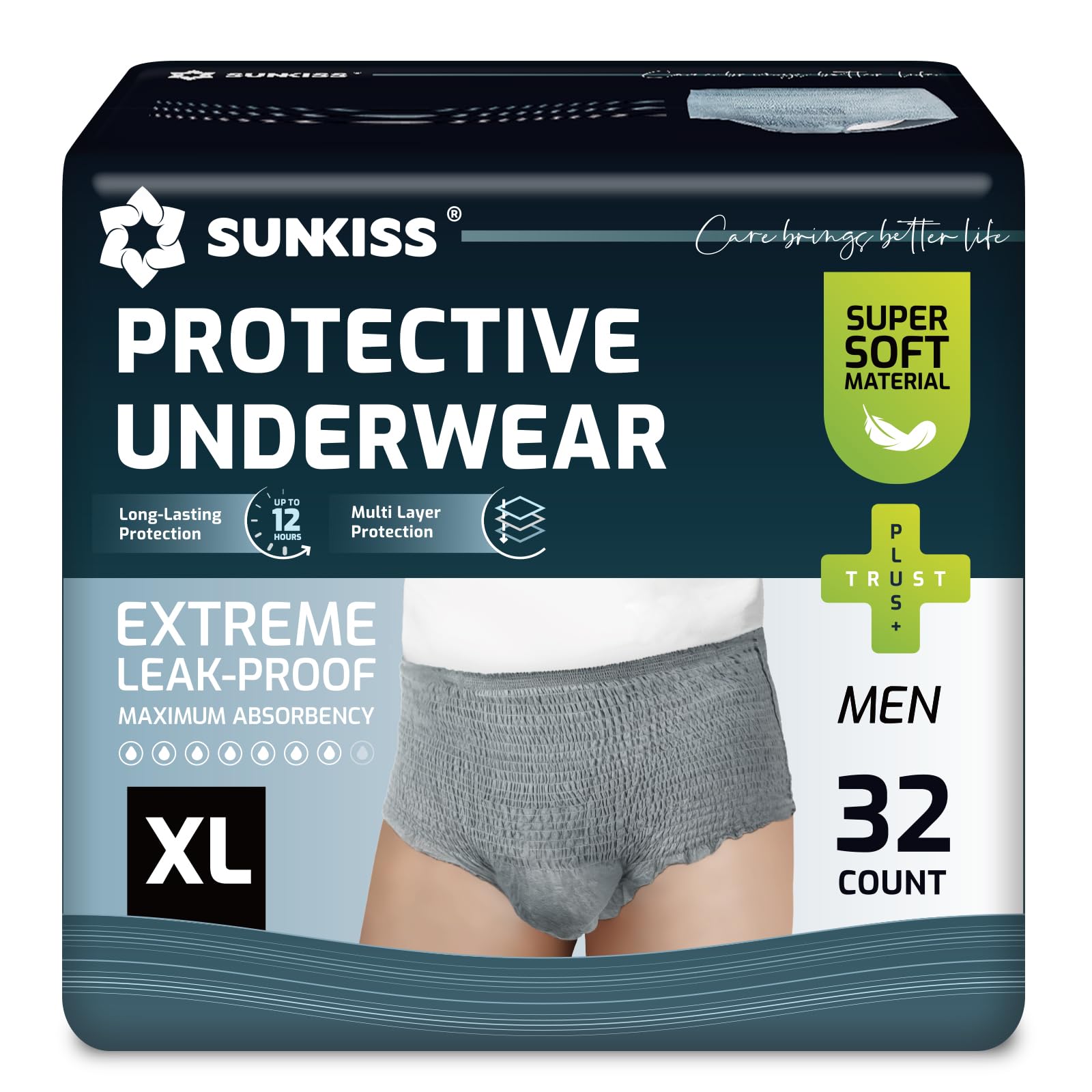SUNKISS Incontinence Underwear for Men, Daytime