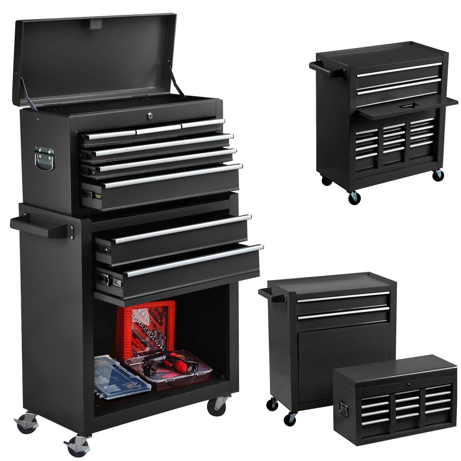 Buy 8Drawer Rolling Tool Chest with Wheels and Drawers Toolbox