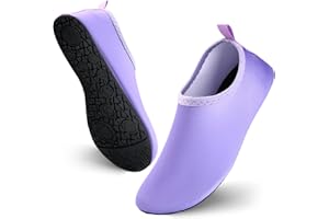 JOTO Water Shoes for Women Men Kids, Barefoot Quick-Dry Aqua Water Socks Slip-on Swim Beach Shoes for Snorkeling Surfing Kaya