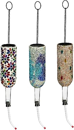 Amazon Com Evergreen Garden Mosaic Glass Bottle Hummingbird
