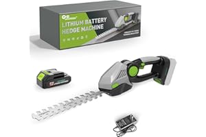 UCCOSSO Electric Hedge Trimmer Cordless - 2-in-1 21V Handheld Grass Trimmer & Shrub Trimmer,Electric Trimmer Edger Lawn Tool Kit for Garden,Yard and Lawn,Charger Included (Gray-Green+1 * 1500mAh Battery)
