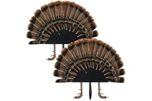 2 Pack Turkey Fan Mount Kit Hunting Gear Accessories, Metal Turkey Mounting Kit for Tail, Feather, Beard, and Legs, Turkey Pl