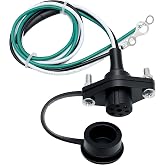 16296 3-Wire Winch Remote Hand Control Female Socket Wiring Connector Harness Compatible with 12V Truck Winches Corded Controller Plug Mounts Solenoid