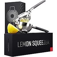 Ultimate Manual Lemon Squeezer - Pro-Grade, Stainless Steel Ergonomic Design, Non-Slip Grips - Effortless Lemon, Lime…