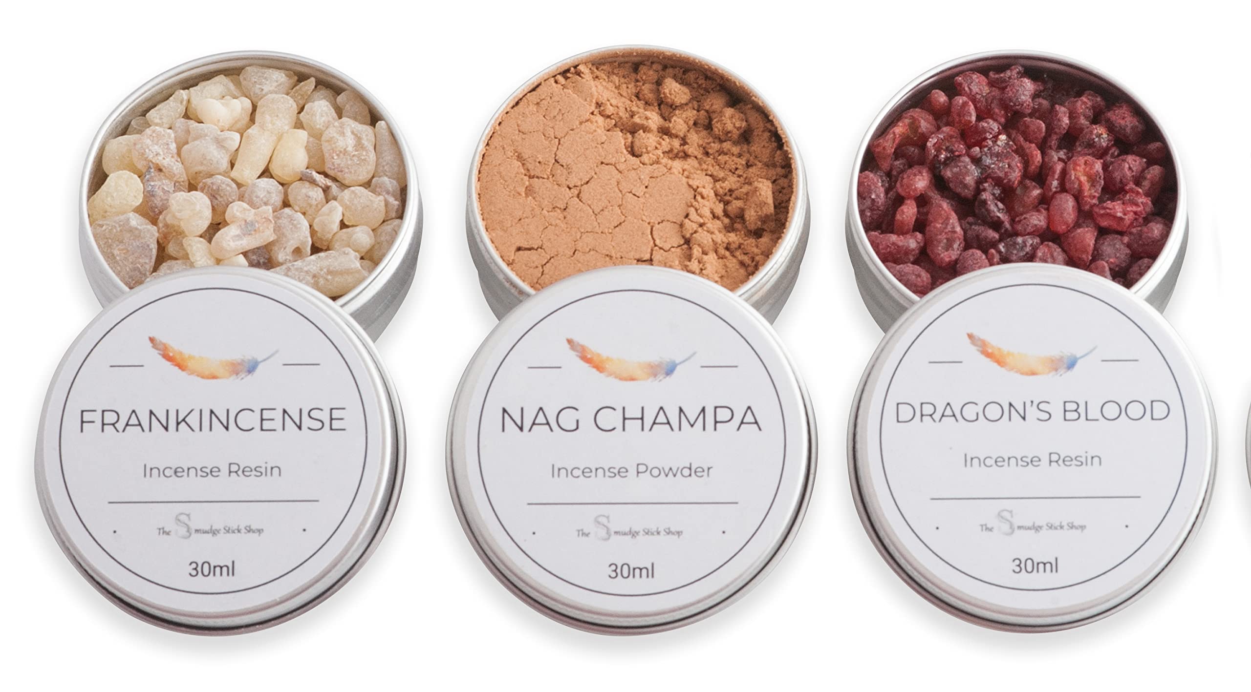 Fresh Incense Mixed Collections in 30ml Tins (Frankincense, Nag Champa & Dragon's Blood)