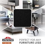 X-Protector Chair Pads 48 pcs 25mm Felt Furniture Pad Black Square view 2