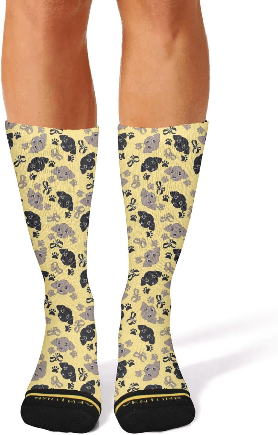 Ouawjdff Cute Puppy Cute Color Dogs Fashion Women's/mens Sporty High Socks