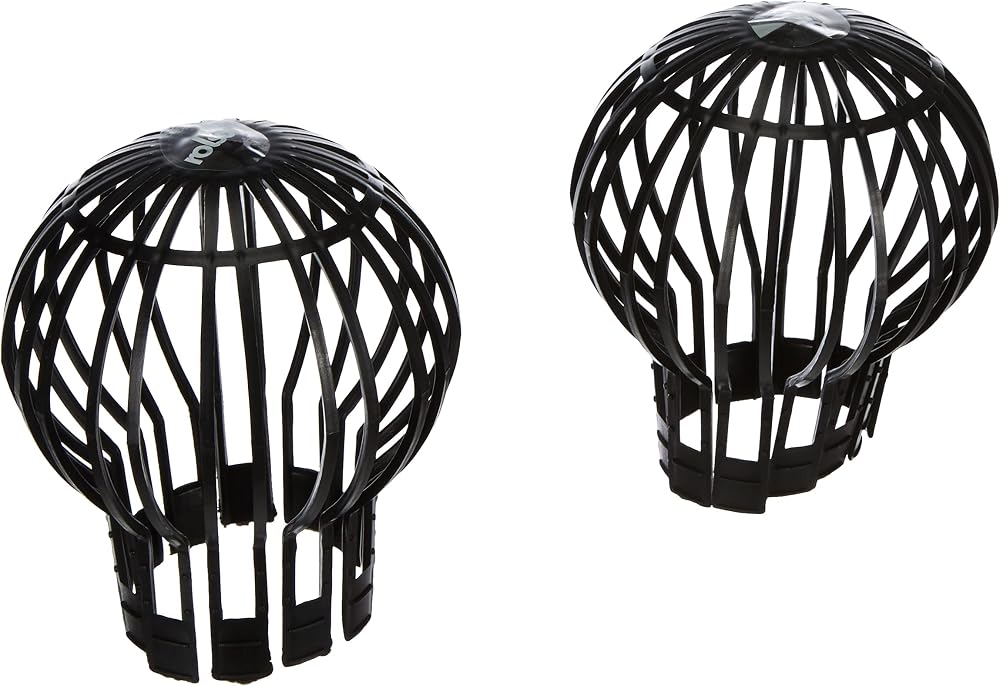 Rolson 60683 2pc Down Pipe Filter Set Gutter Drain Blockage Guard 110x140mm
