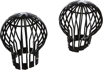 Rolson 60683 2pc Down Pipe Filter Set Gutter Drain Blockage Guard 110x140mm