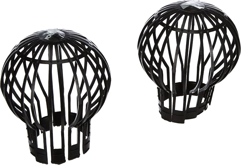 Rolson 60683 2pc Down Pipe Filter Set Gutter Drain Blockage Guard 110x140mm