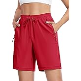 TACVASEN Women's Hiking Shorts 8" Quick Dry Lightweight Water Resistant Athletic Shorts with Pockets Outdoor Golf Active