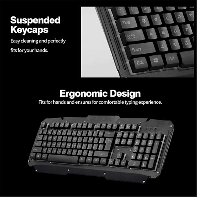 Amazon Co Jp キーボード メタルパネルpcコンピュータ ブラック の鍵の一時停止とusb有線キーボードバックライト付き ｐｃ用キーボード 仕事pc用 自宅ゲーム用 色 Black Size One Size ホーム キッチン