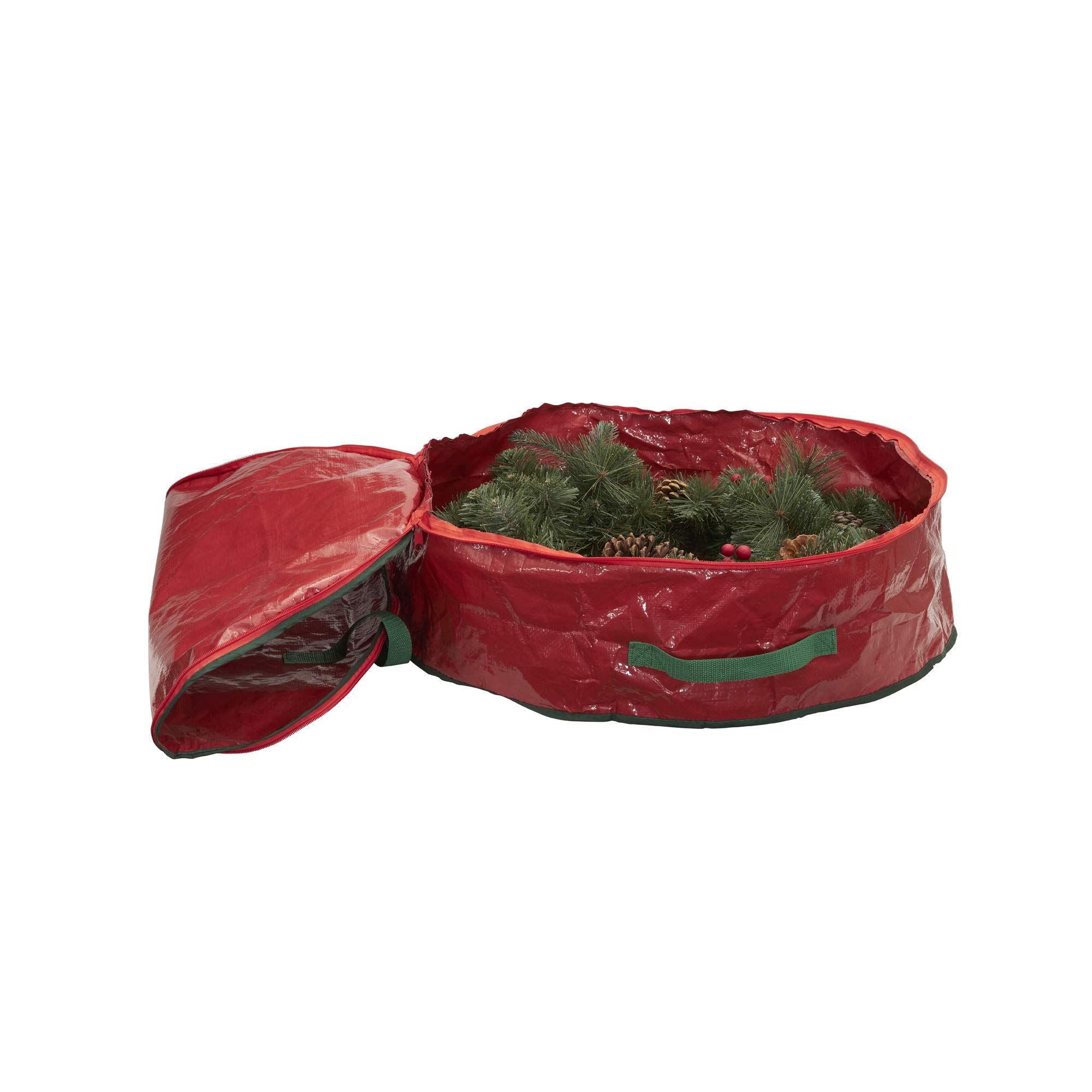 Household Essentials 24" Bag Wreath Storage, 24 Inch, Red
