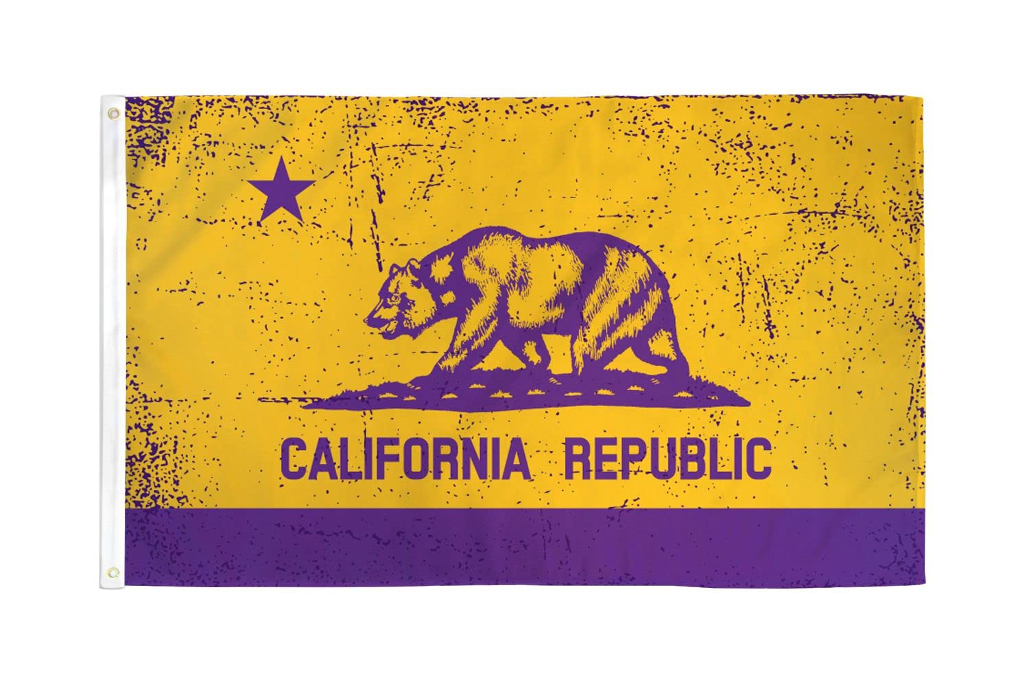 AZ FLAG - California Purple And Gold Flag - 3x5 Ft - 100D Polyester Californian Republic Banner with Two Metal Grommets - Fade Resistant - Vivid Colors - 3' x 5' Feet - 150x90 Cm