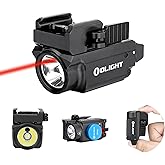 OLIGHT Baldr RL Mini 600 Lumens Compact Rail Mounted Weaponlight with Red Beam and White LED Combo, Magnetic USB Rechargeable Tactical Flashlight with 1913 or GL Rail, Built-in Battery