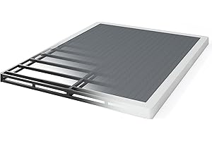 QEROMY 3 Inch Low Profile Box Spring, Sturdy Metal Frame Mattress Foundation, Easy Assembly, Quiet & Noise-Free, Queen Size