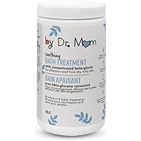 By Dr. Mom Soothing Bath Treatment – Hydrating Beta-Glucan Bath Soak for Dry, Itchy Skin – 185g, Fragrance-Free, Made in Cana
