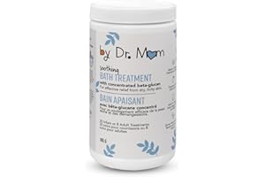 By Dr. Mom Soothing Bath Treatment – Hydrating Beta-Glucan Bath Soak for Dry, Itchy Skin – 185g, Fragrance-Free, Made in Cana