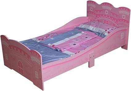Mcc Lit De Princesse Chateau Rose Pour Jeunes Enfants Matelas Offert Amazon Fr Bebes Puericulture