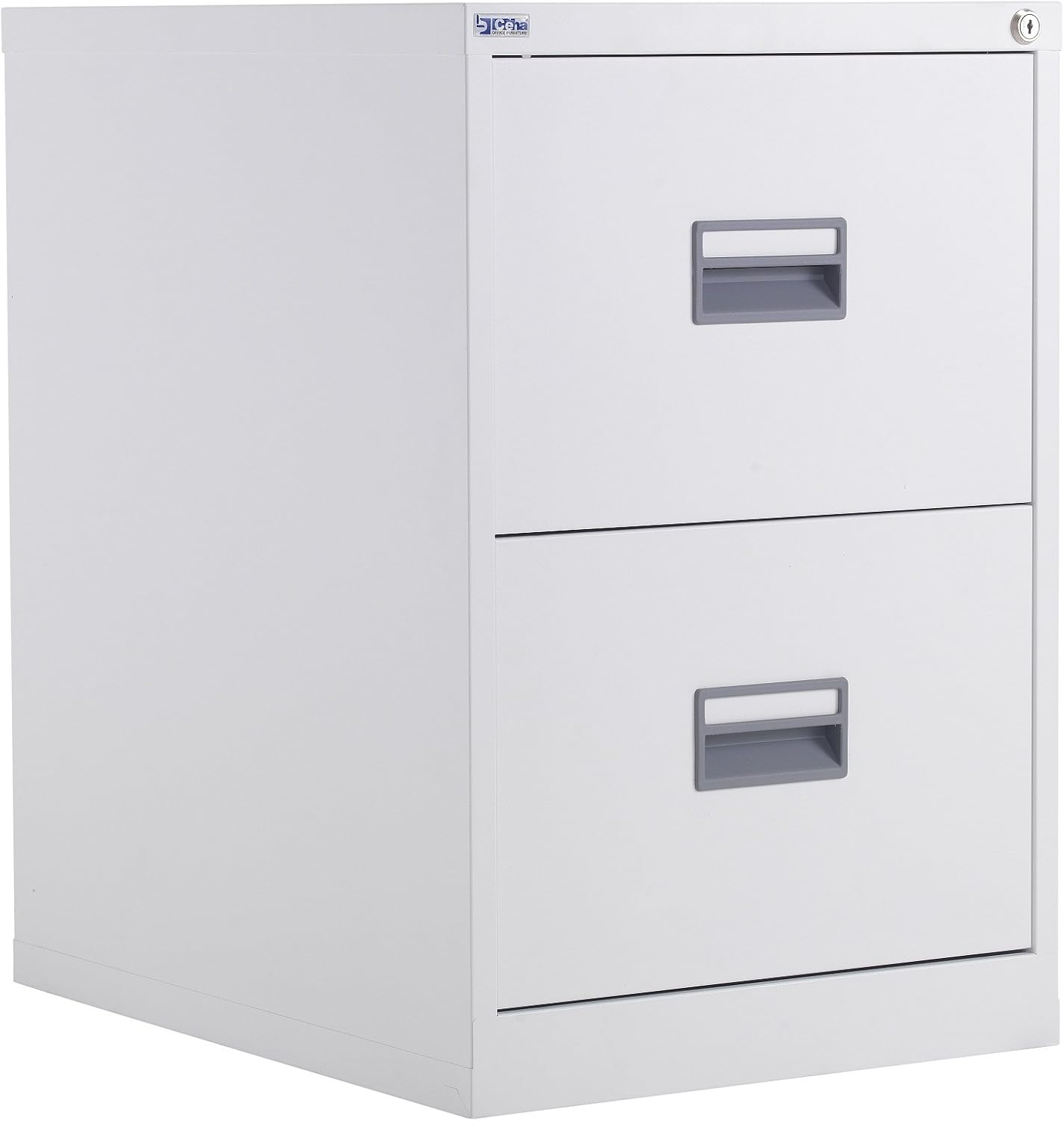 Talos Heavy Duty Steel Filing Cabinet, 40 kg Drawer Tolerance, White, 2 - Image 3