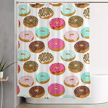Amazon Com Niyoung Bathroom Shower Curtain Sweet Donut Shower