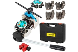 VEVOR Brake Line Flaring Tool, 37 & 45 Degree Single, Double, and Bubble Flares for 3/16", 1/4", 5/16" and 3/8" Tube Size, Su
