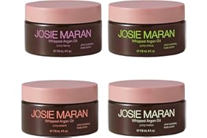 Josie Maran 4 Piece Whipped Argan Oil Body Butter - Skin Firming Cream with Whipped Shea Butter, Avocado Oil & Fatty Acids - Cruelty-Free Skincare - (4 oz)