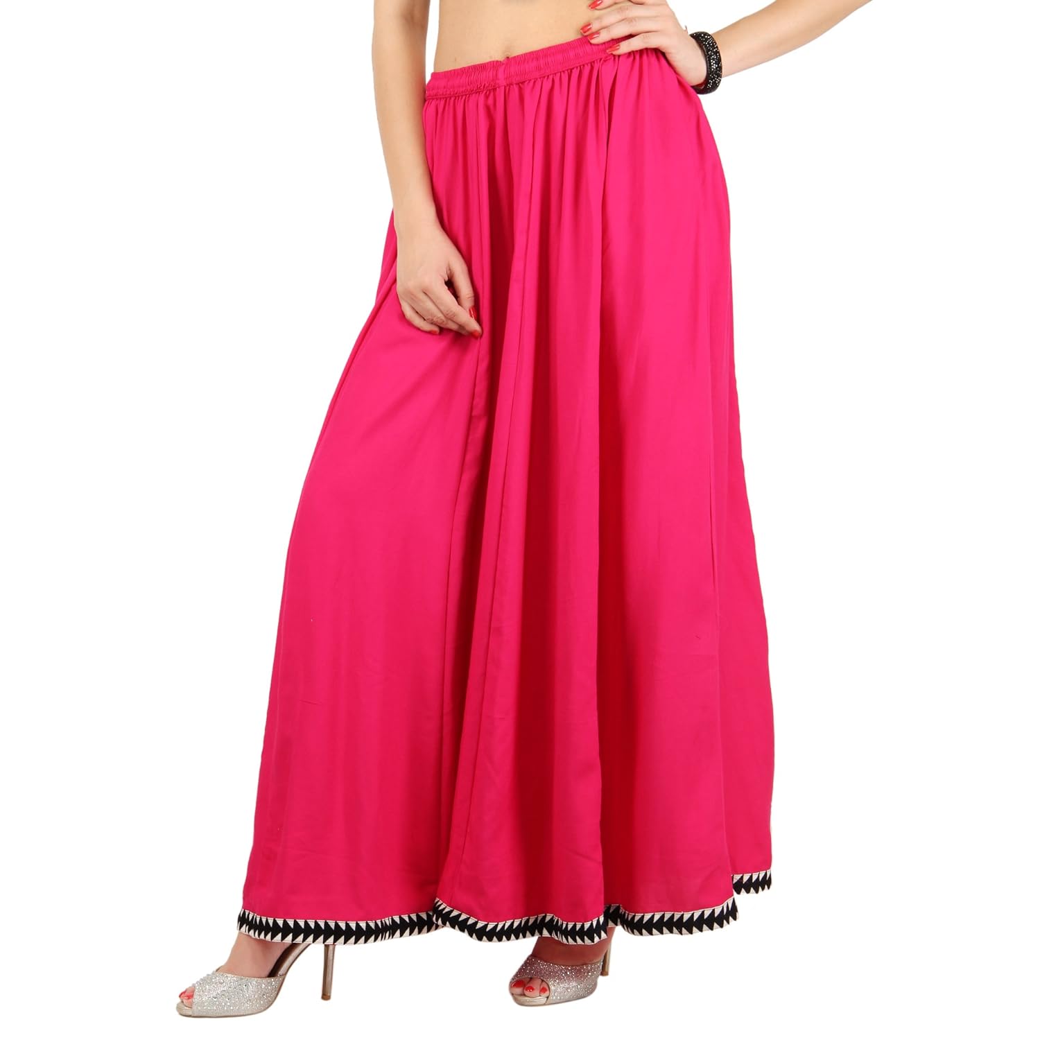 khazana basics women's rayon palazzo pants