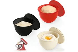 Uitwetu Silicone Liners for KitchenAid Tilt-Head 5QT Stand Mixers, Mixing Bowl Liner Replacement for Kitchen Aid 4.5-5 QT Mixer Attachments & Accessories, 3-Pack Liners with 3 Lids, Dishwasher Safe