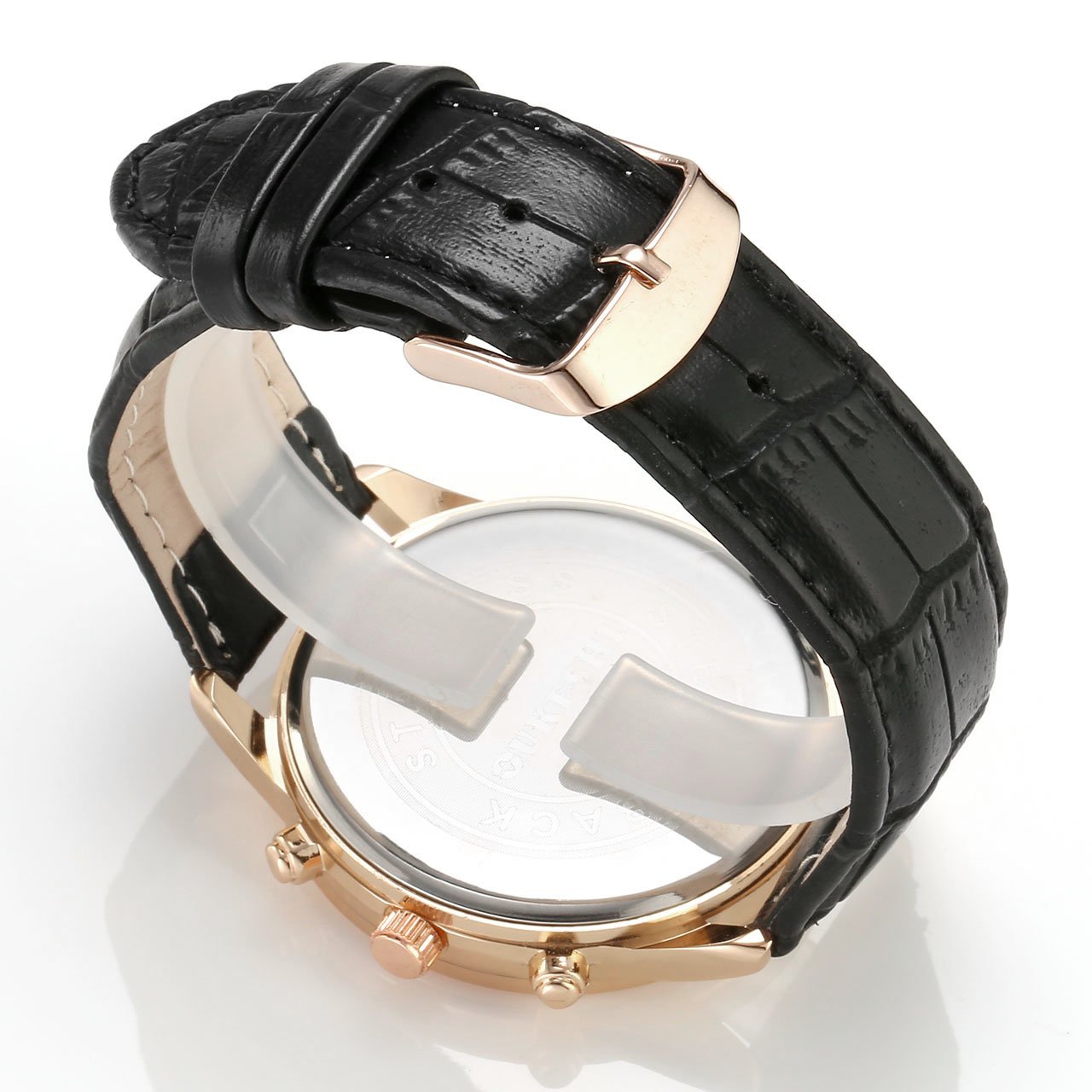 JSDDE Montre Homme Montre Deux Cardan Montre Vintage Montre Grand Cardan Bracelet en PU Quartz Analogue