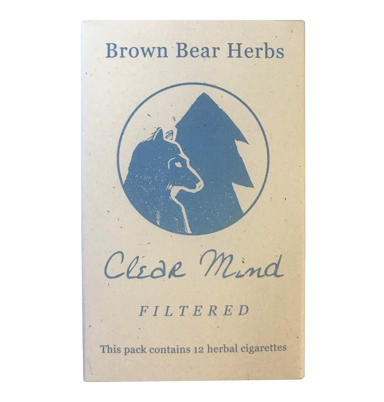 Brown Bear Herbs, Clear Mind, Filtered Organic Herbal Cigarettes, NO  Tobacco, No Nicotine, Made in The USA in Kenya