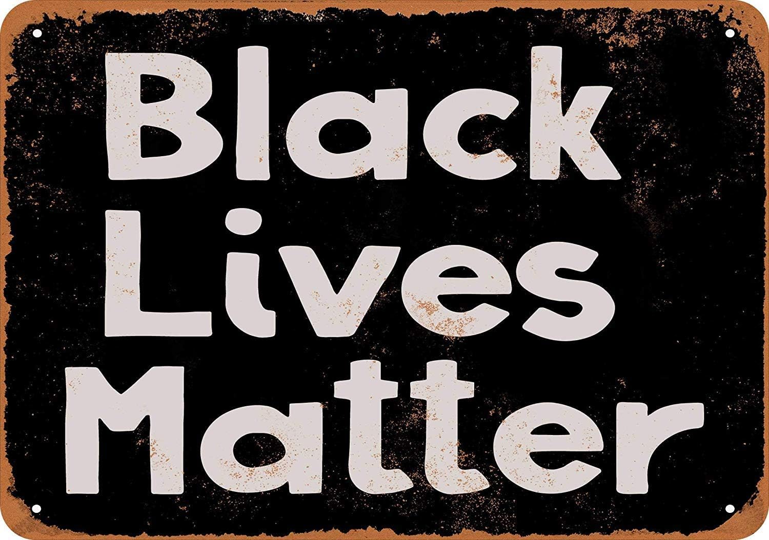 Black Lives Matter Reproduction Cartel de chapa de metal pintado