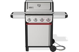 Weber Spirit S-425 Natural Gas Grill for Outdoor Cooking and BBQ, 4 Boost Burners, Stainless Steel
