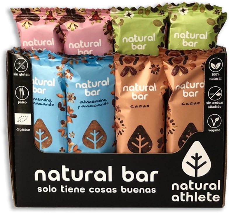 Energy Bars Natural Athlete, 4 Flavours, No Added Sugar, 100 Natural