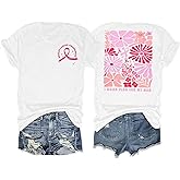 Breast Cancer Shirt Women Pink Ribbon Breast Cancer Awareness Shirts Cancer Survivor Short Sleeve Tee Top