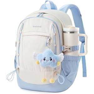 LOVEVOOK School Backpack for Teen Girl, Cute Bookbag for Student | Back to School Backpack for Teenagers, Casual Daypack, Lig