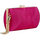YAPAIOU Clutch Purses For Women Tassel Evening Clutch bag Cross Body & Shoulder Bag For Wedding Night out Party
