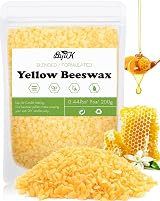 BOYUJK Yellow Beeswax Pellets 200g for Candle Making Cosmetic Grade Eco