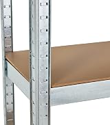 ZENO 5 Tier Garage Shelving Heavy Duty Metal Warehouse Racking 175KG Silver view 9