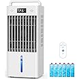 WICOLO Windowless Portable Air Conditioners with 6Speeds, 12H Timer for Smart Auto-off, 3Gal Tank for 20H Cooling, Evaporative Air Cooler 16 FT Remote, 120° Swing Swamp Cooler No Hose Needed