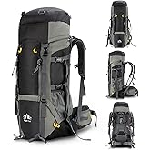 Night Cat Camping Backpacks 90L with Internal Frame Hiking Backpack for Men Women Waterproof Lightweight Breathable Outdoor Mountaineering Traveling